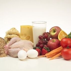 протеинска храна и воће на дијети са шест латица